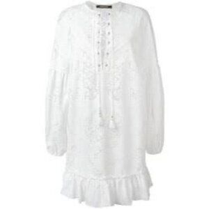 Roberto Cavalli Gold Script Tunic Dress Sofia Coppola Film Collab IT 46 (US 10)